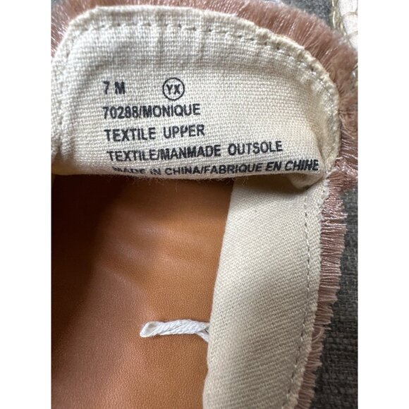 Maurices Womens Striped Espadrille Slip-On Shoes Size 7 Beige & Pink Canvas - Picture 6 of 7